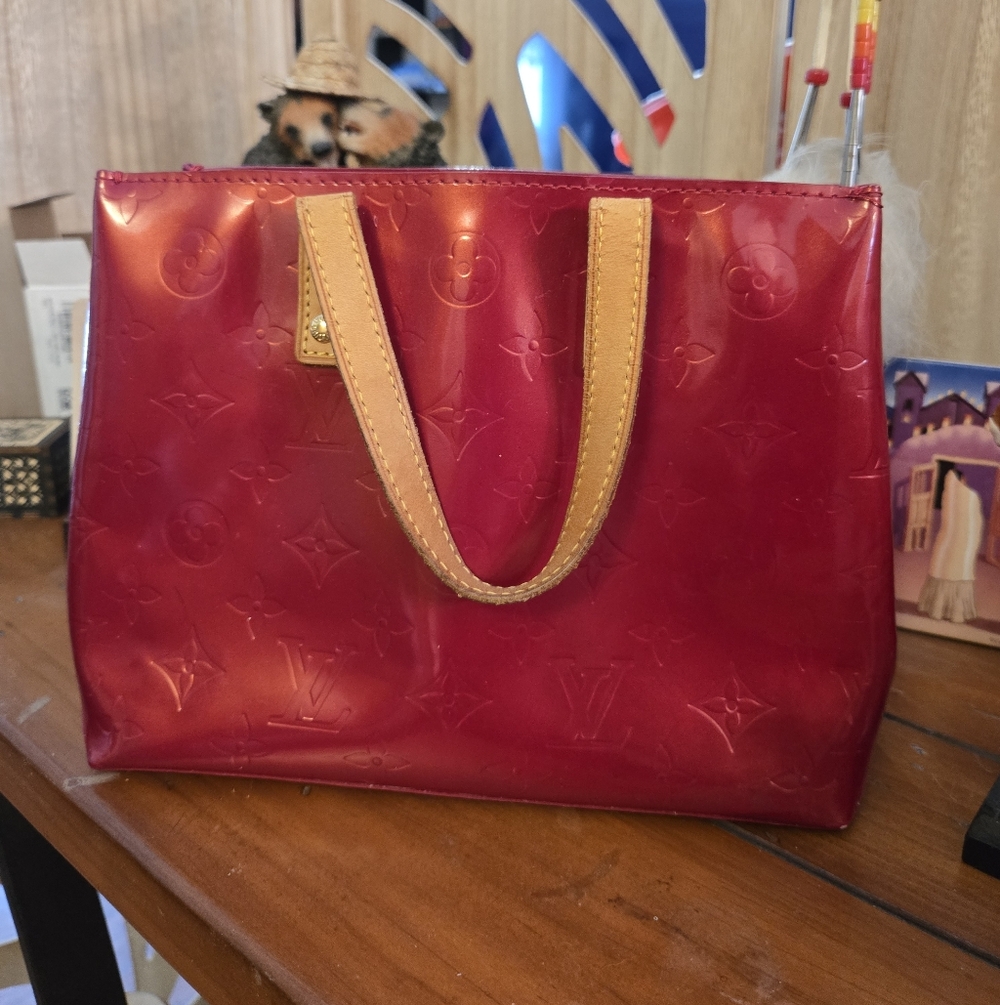 Louis Vuitton Cherry Red Bag With Leather Straps